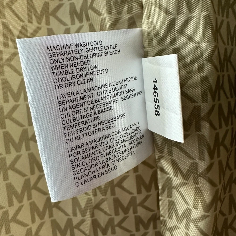 NWOT WOMENS MICHAEL KORS MAROON PUFFER COAT ZIP UP KNEE LENGTH W/ BELT & HOOD 1X - Picture 17 of 17